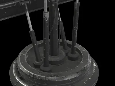 square solar panel 3D model