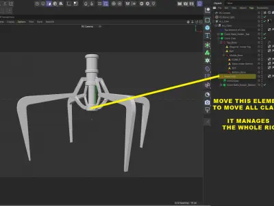 Metal Claw 16 with RIG 3D model