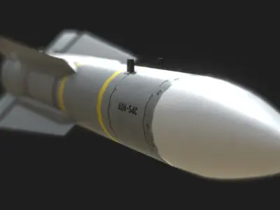 AIM -54C Phoenix American Air to Air BVR Missile  Low-poly 3D model
