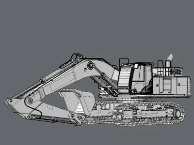 Excavator John Deere 470G 3D model