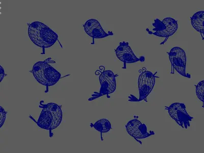 cartoon bird Low-poly 3D model purchase