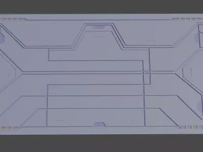 Sci-fi wall panel Low-poly 3D model buy