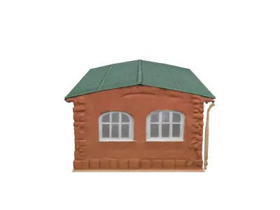 Model Train Shed 3D model