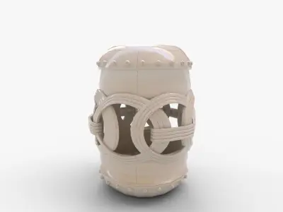 Ceramic Garden Stool 3D model