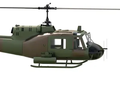 Bell UH-1 Iroquois 3D model buy