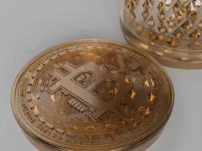 Grinder bitcoin 3D model