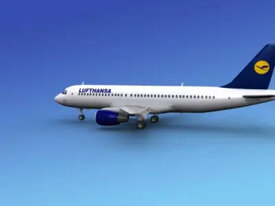 Airbus A320 Lufthansa 3D model