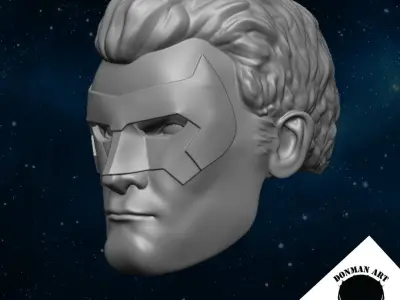 The Green Light Head for 6 inch action figures 3D print model