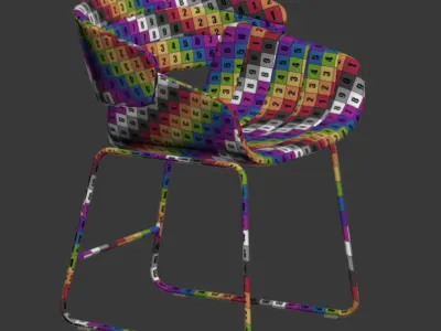 Dining Set conference table and chair 3D model