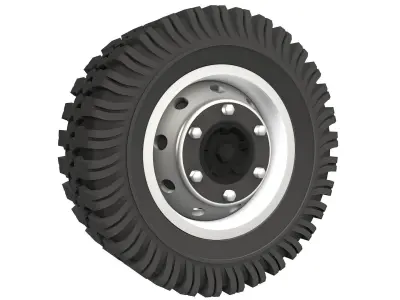 3D printable - RC Truck wheel and tire kit  3D print model