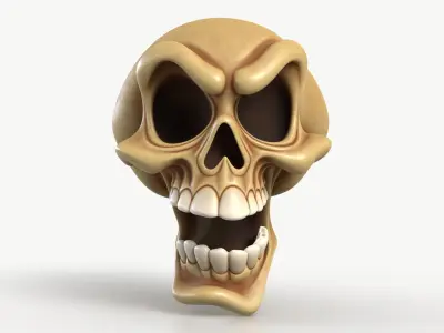 Stylized Cartoon Skull 1 3D model
