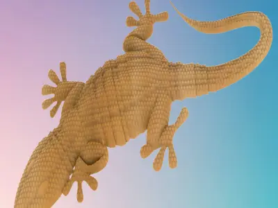 Gecko 3D MODEL STL FILE FOR CNC ROUTER LASER 3D print model