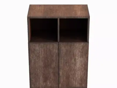 Simple Bookcase B 04 Low-poly 3D model