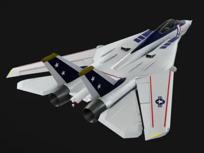 F-14 Jet Low-poly 3D model