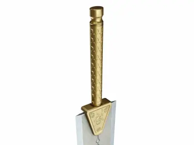 Big sword 4 Low-poly 3D model