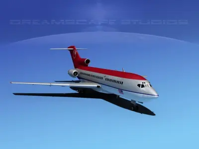 Boeing 727-100 Northwest 2 3D model