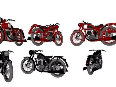 motorcycle dirt bike   off-road motorcycle racing bike 3D model