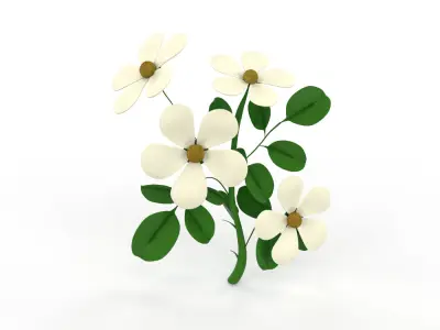 Plants Low-poly 3D model