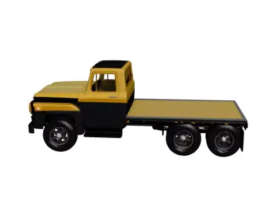 Early Vintage Flatbed Pickup Truck Antique Historical Vehicle 03 3D model