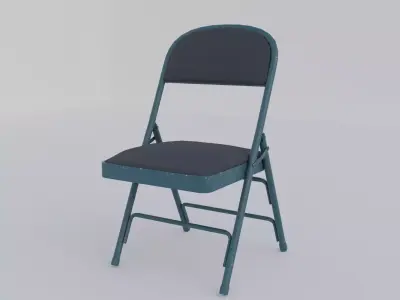 Steel Chair Low-poly 3D model