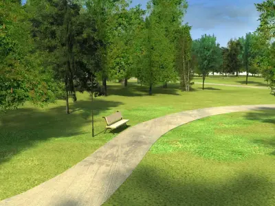 Forest Park Block Trees 2 3D model
