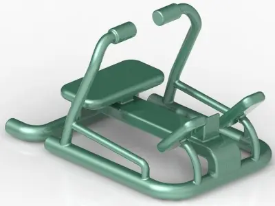 Stylish Gym Rowing Machine 3D print model