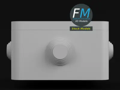 Square junction box 2 3D model