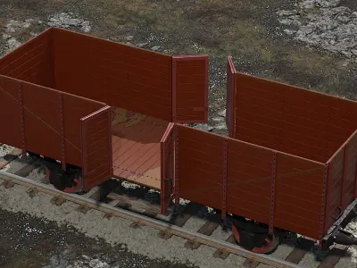 Type GR20 railway wagons 3D model
