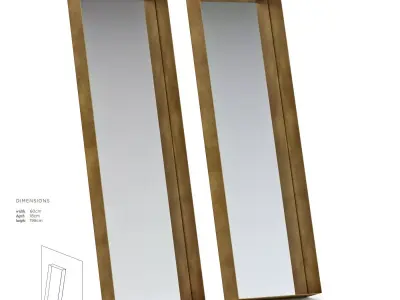De Castelli Frame Mirror Low-poly 3D model