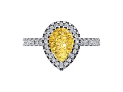 Pear Engagement Ring 3D print model