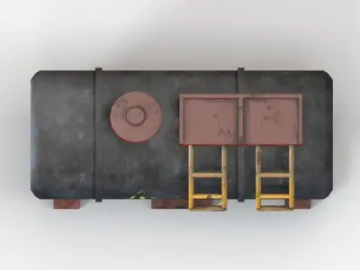 Oil Tank Free low-poly 3D model purchase