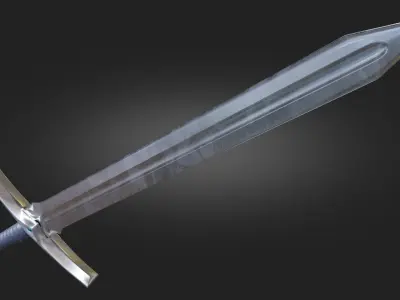 Sword Medieval Game Ready PBR Low-poly 3D model