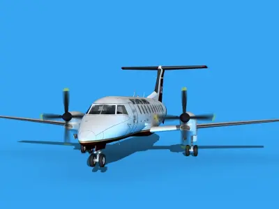 Embraer EMB120 Air Charter America 3D model