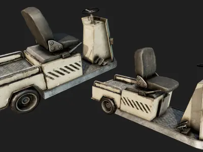 Luggage Vehicle PBR Low-poly 3D model