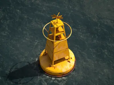 Sea Buoy Low-poly 3D model