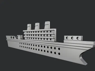 STL models for 3D printing and CNC Ship Liner 3D print model