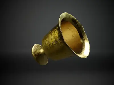 PBR Old Chalice Low Low-poly 3D model