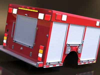 Light Rescue Truck Equipment Compartment 3D model