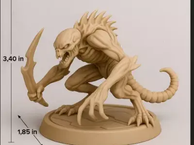 NEEDLE STRIKER Hyper-Agile Alien Assassin STL Pack 3D print model purchase