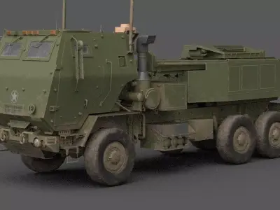 HIMARS Low Poly Game Ready  Low-poly 3D model