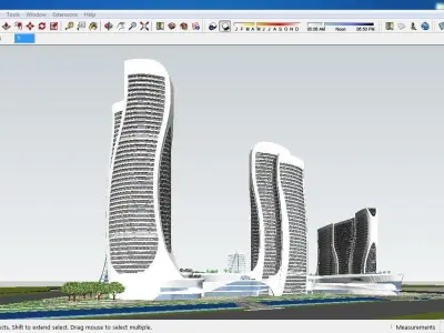 Sketchup Commercial Complex B1 3D model
