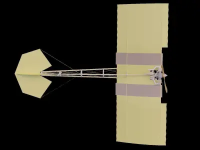Santos-Dumont No 19 Low-poly 3D model