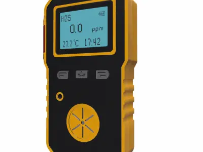 Portable Multi Gas Detector Low Poly Low-poly 3D model