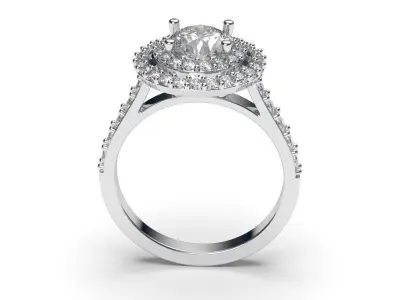 solitaire with ring sizes  8 part S75 3D print model