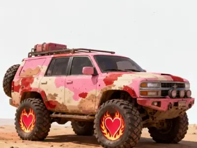 Conversation Heart Pattern SUV 3D Model Low-poly 3D model