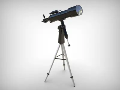 Realistic Telescope Lowpoly Blender model Low-poly 3D model