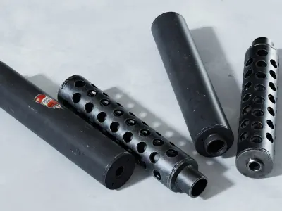 Tec-9 with full internals Low-poly 3D model