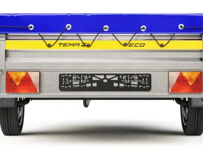 Automotive single-axle trailer TEMA Eco 2011 3D model