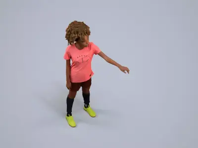 00498Harper003 - Adult Black woman exercising in fitness 3D model