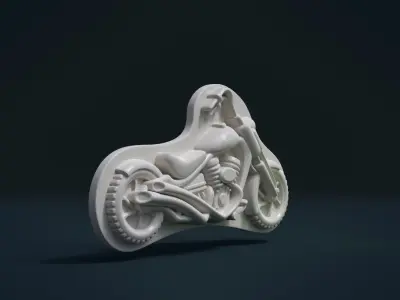 Motorcycle Motorbike Relief 3D print model